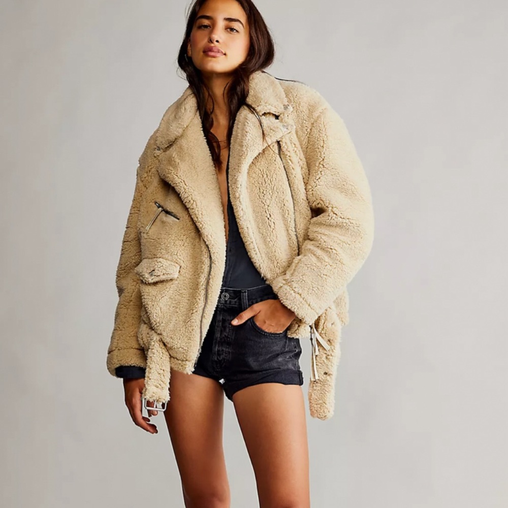 Free People So Cozy Slouchy Moto Jacket